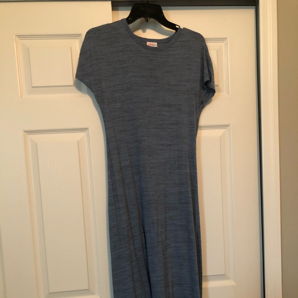 Slate blue maxi dress